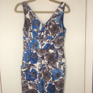 Maggy London Womens Floral Dress S 6 Sleeveless